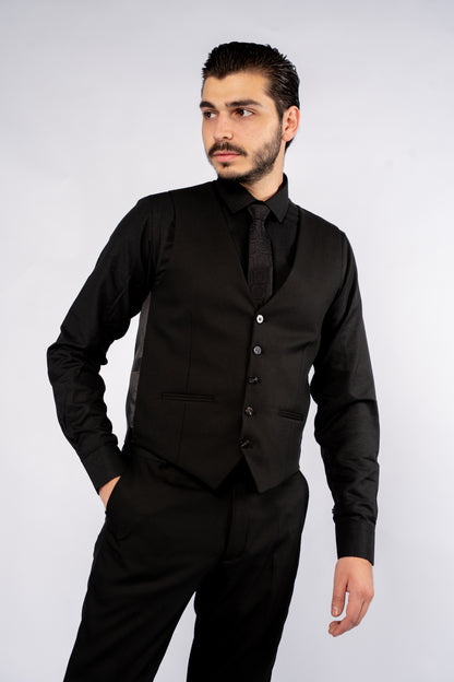 BLACK SINGLE BREASTED SUIT