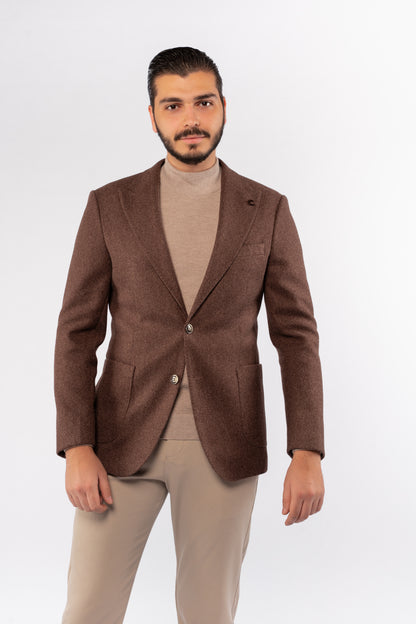 MOCHA WOOL BLAZER