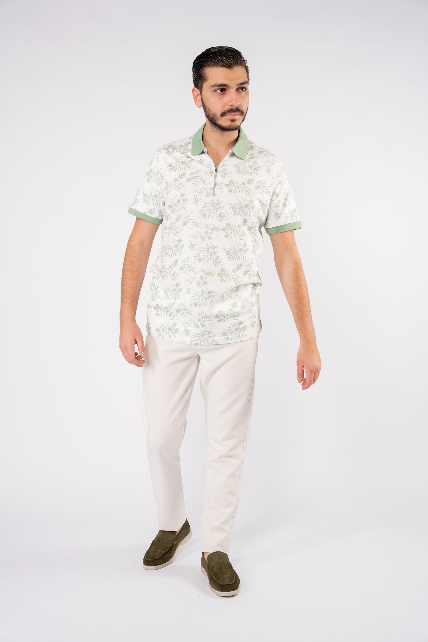 MINT PATTERNED POLO