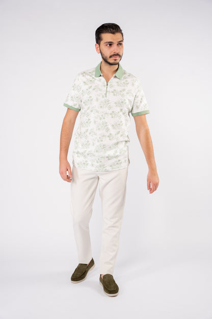 MINT PATTERNED POLO