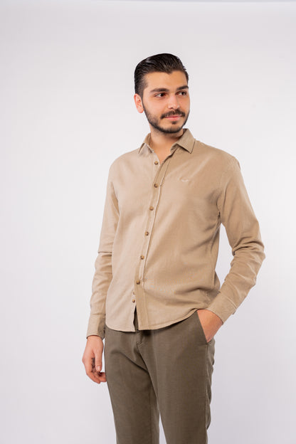 BEIGE LINEN SHIRT