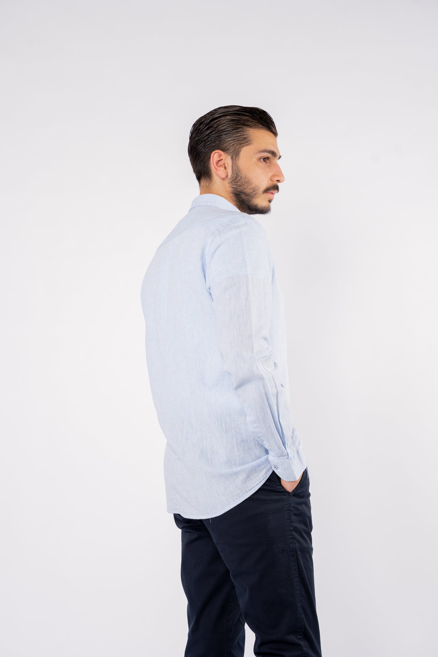 BLUE TIMELESS LINEN SHIRT