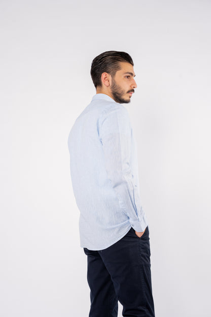 BLUE TIMELESS LINEN SHIRT