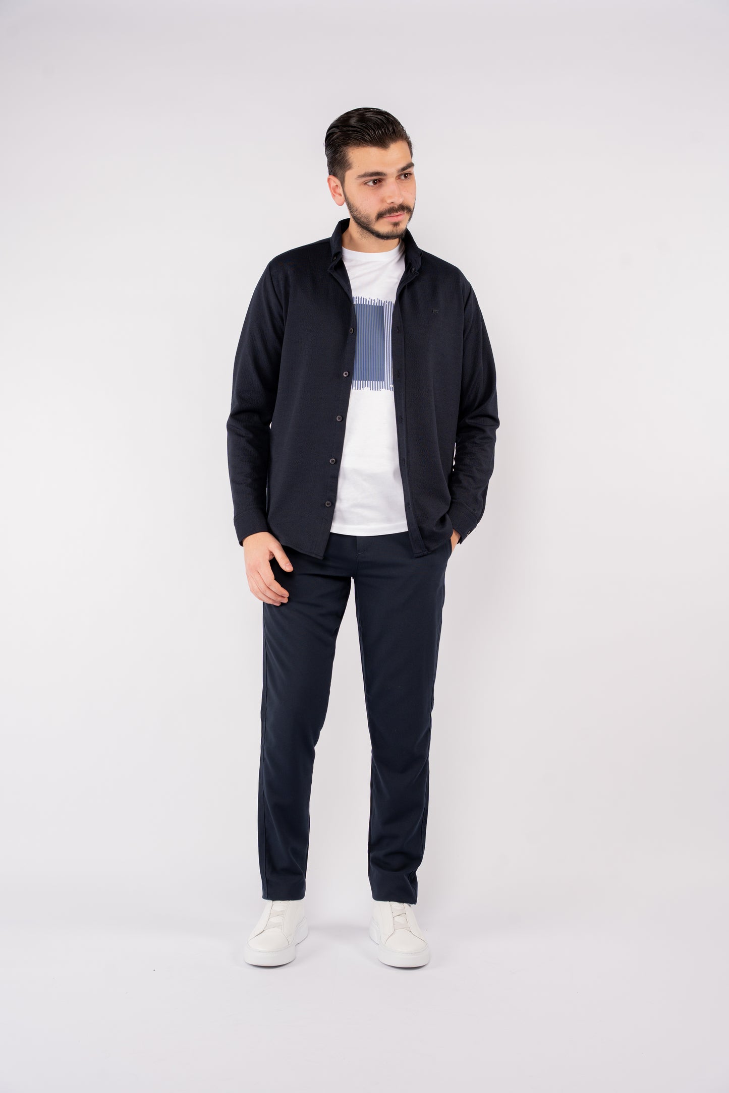 NAVY PIQUET SHIRT