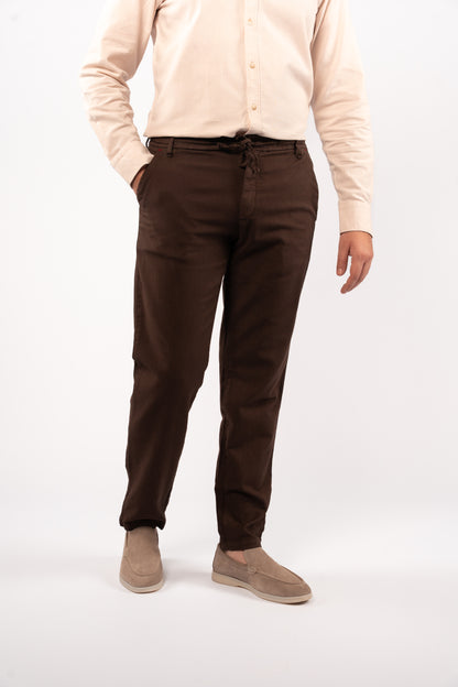 BROWN RELAXED TROUSERS