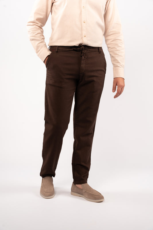 BROWN RELAXED TROUSERS