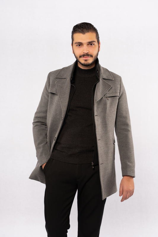 DARK GREY HIGHNECK SWEATER