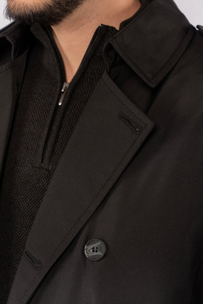 BLACK ELEGANCE TRENCH COAT