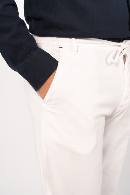 WHITE RELAXED TROUSERS