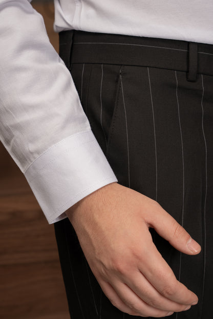 BLACK LINED DOBETTI SUIT