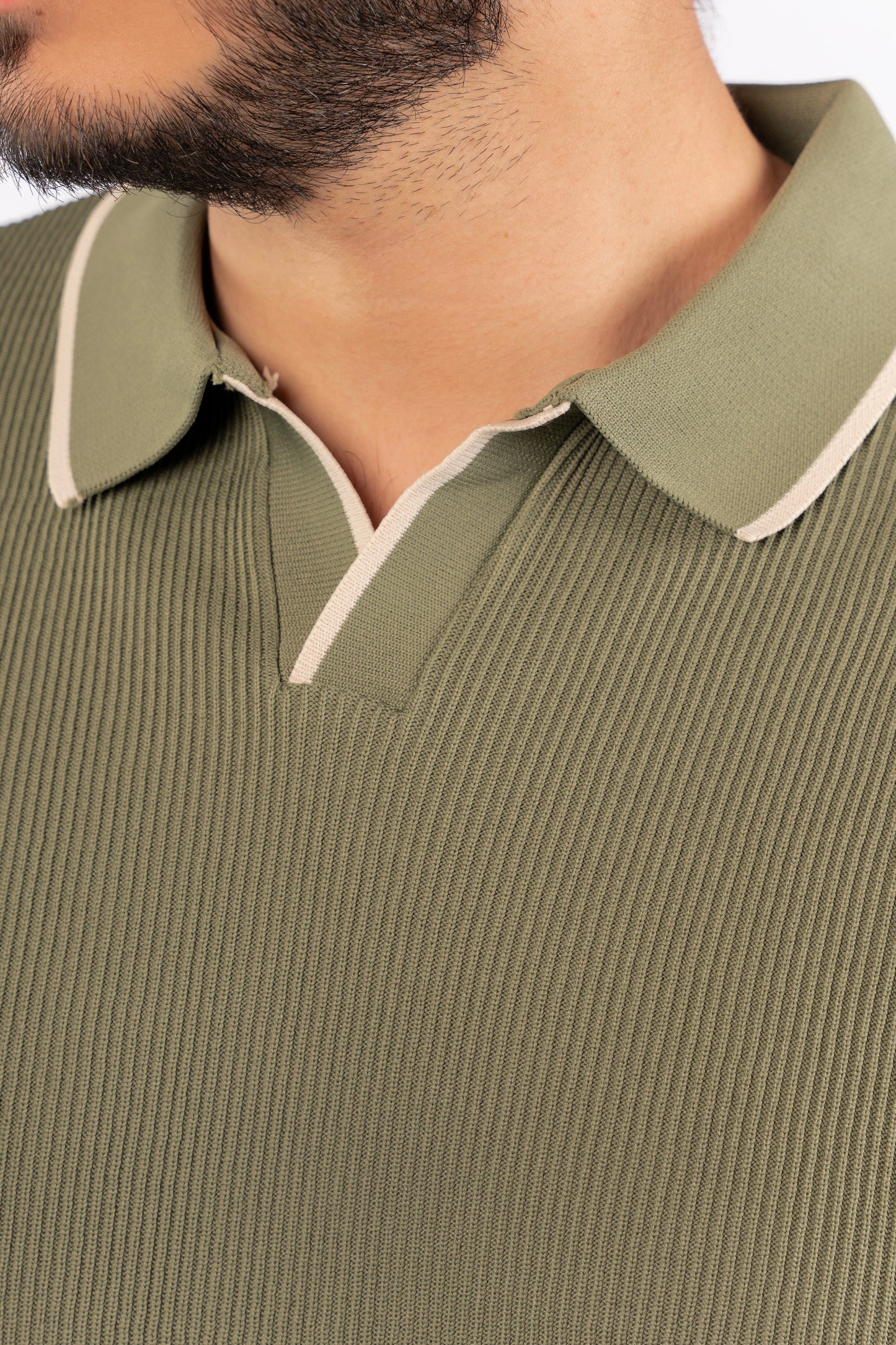 MINT LINED POLO SWEATER