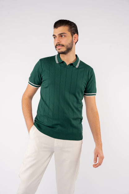 VNECK GREEN POLO