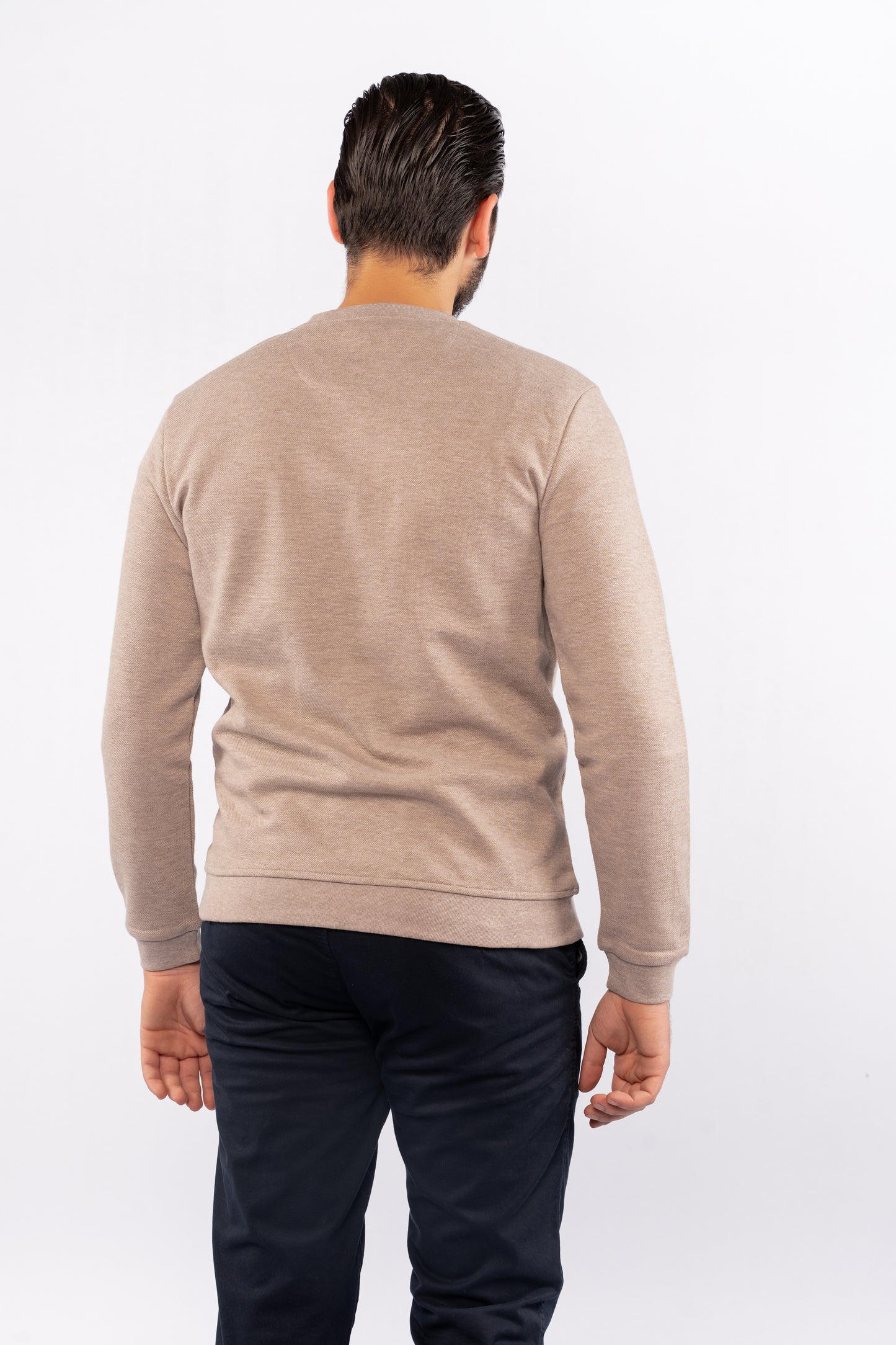 BEIGE ELEGANCE PIQUET SWEATER