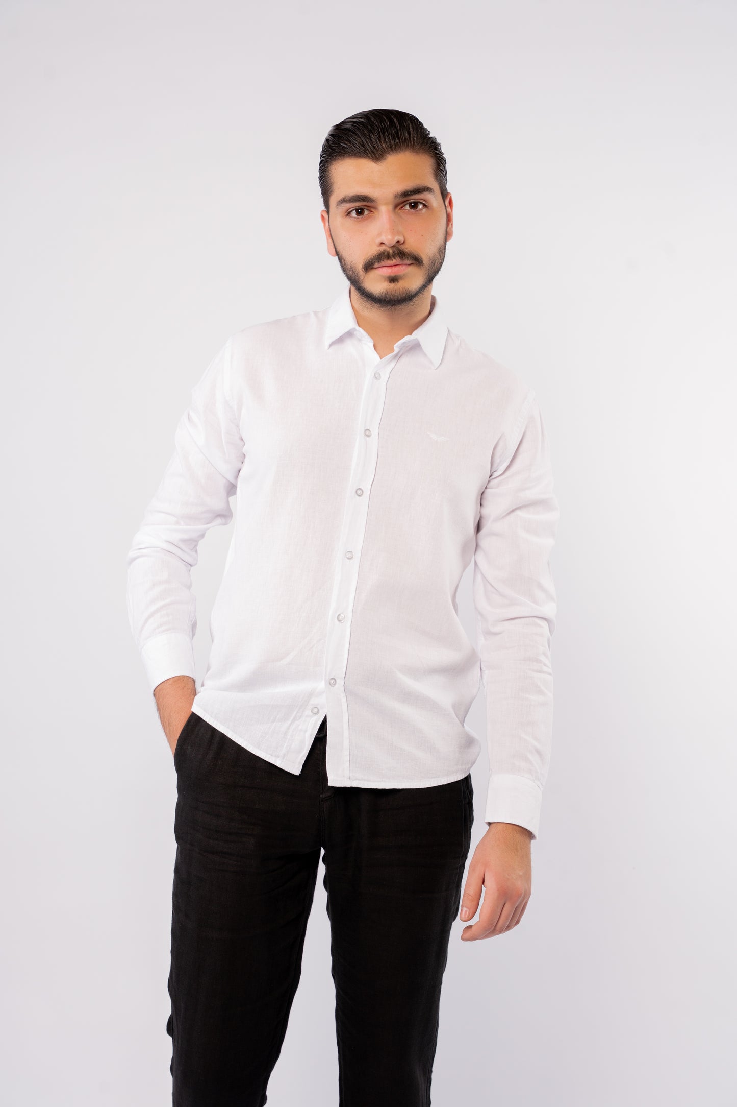 WHITE LINEN SHIRT