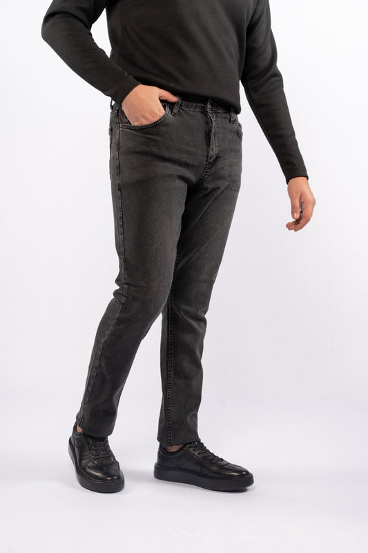 GREY SEMI REGULAR DENIM