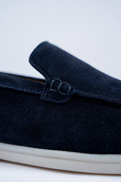 NAVY SUEDE LOAFER