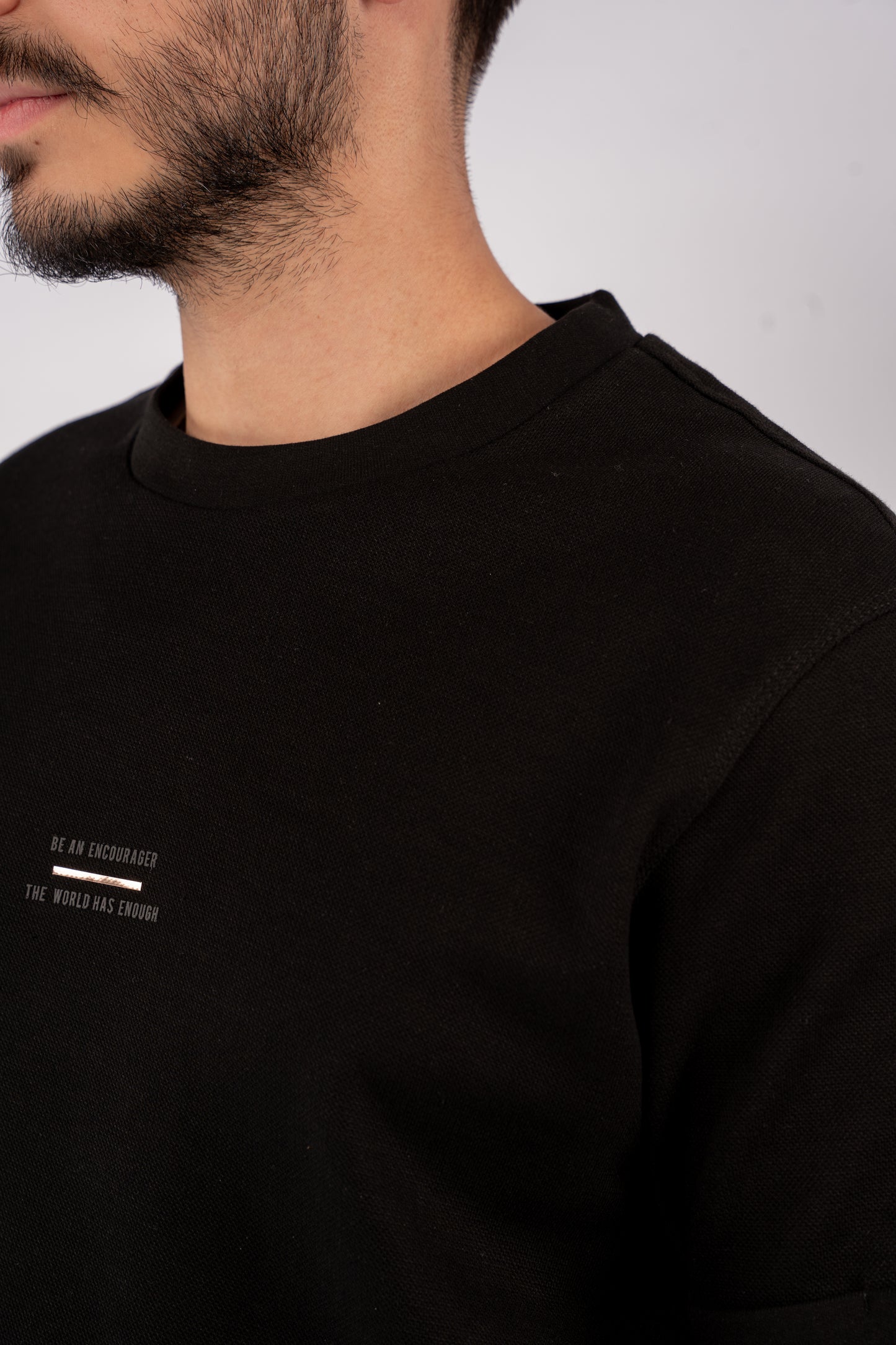 BLACK PIQUET TSHIRT