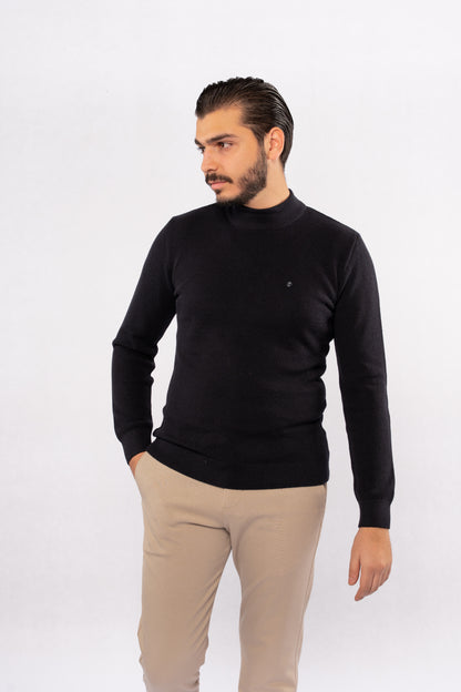 NAVY HIGHNECK SWEATER