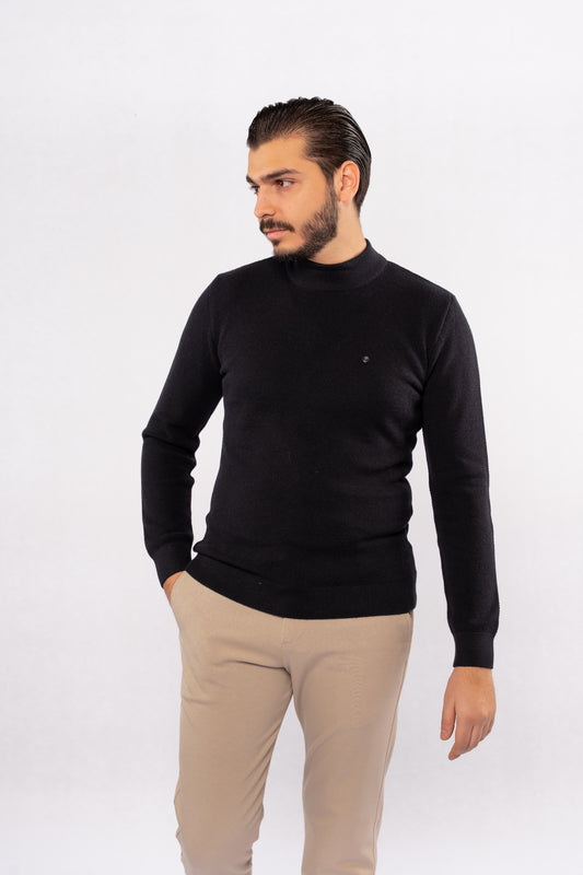 NAVY HIGHNECK SWEATER