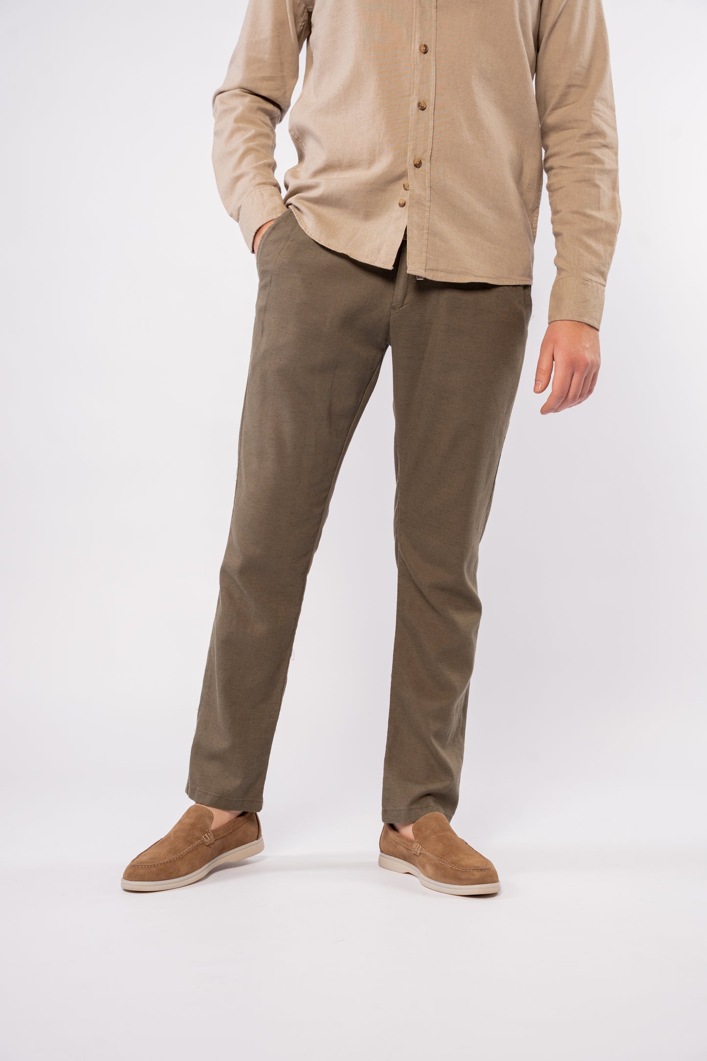 BEIGE LINEN SHIRT