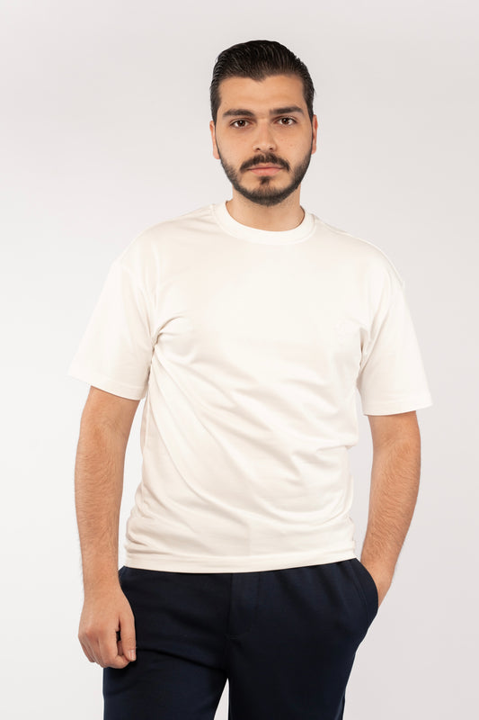 WHITE MINIMAL EAGLE TSHIRT