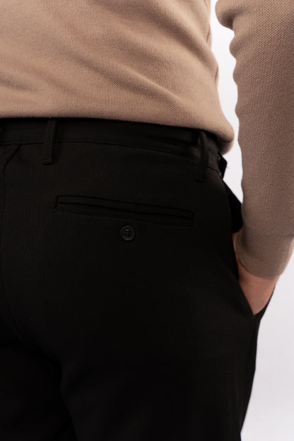 BLACK CASUAL TAILORED PANT