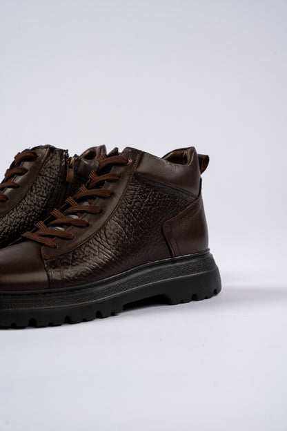 BROWN URBAN LEATHER BOOTS
