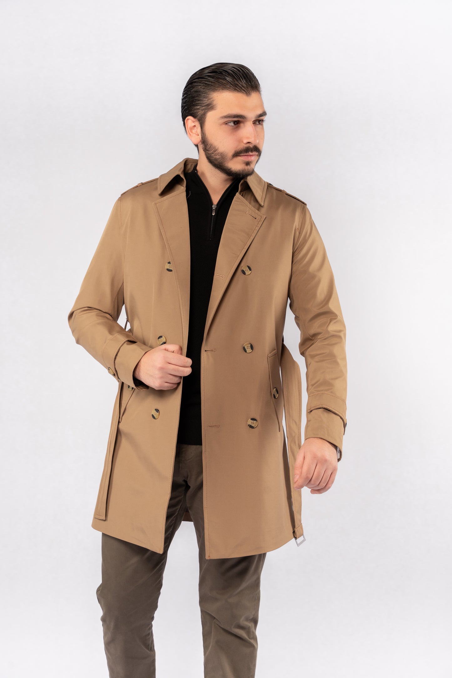 BEIGE ELEGANCE TRENCH COAT