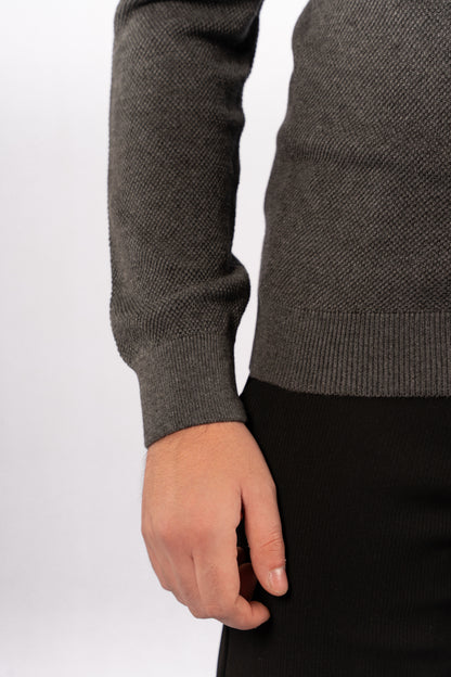 GREY HIGHNECK SWEATER