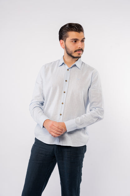 LIGHT BLUE LINEN SHIRT