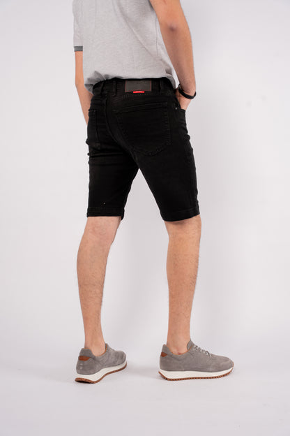 BLACK DENIM SHORT