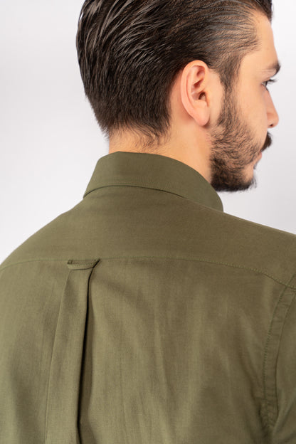OLIVE TIMELESS OXFORD SHIRT