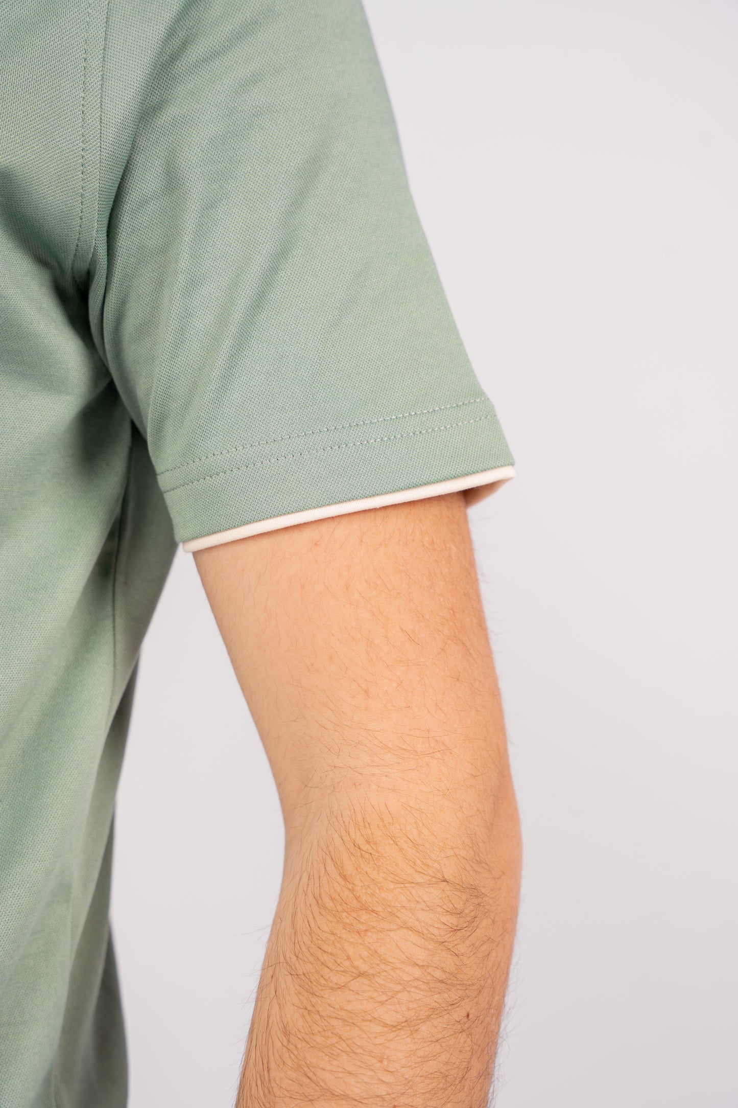 MINT DOUBLE NECKLINE MERCERIZED TSHIRT