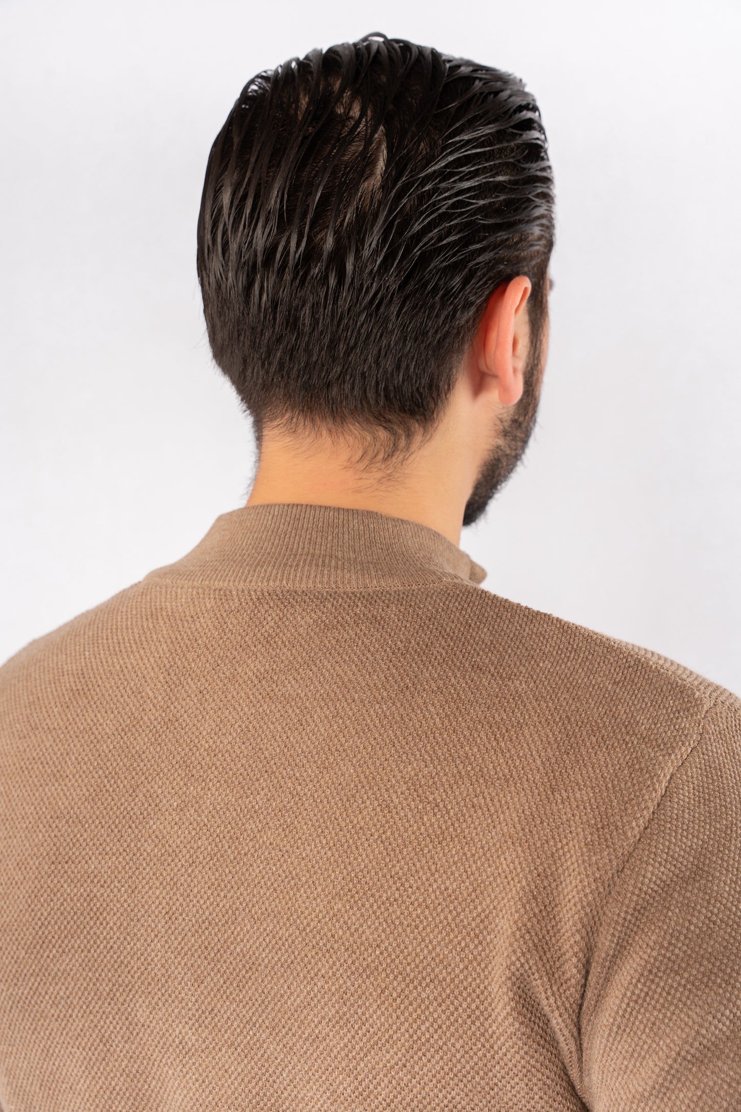 DARK BEIGE HIGHNECK ZIPPER