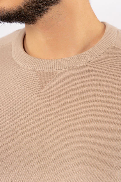 BEIGE CASUAL SWEATER