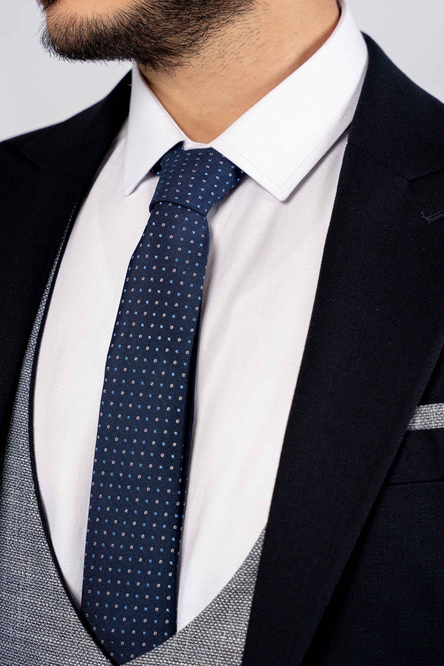 NAVY SUIT DOUBLE SIDED VEST