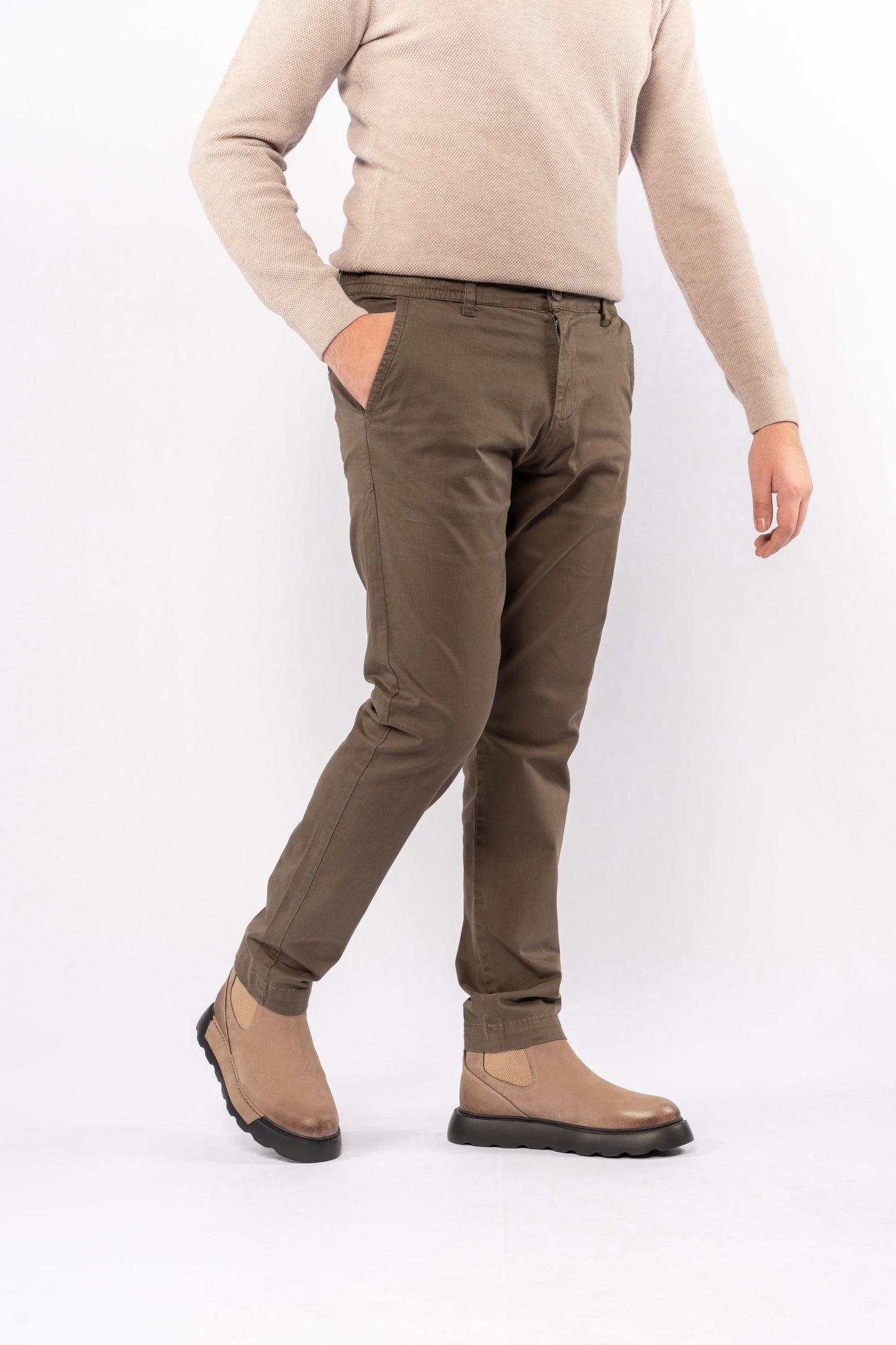 OLIVE CASUAL CHINO PANT