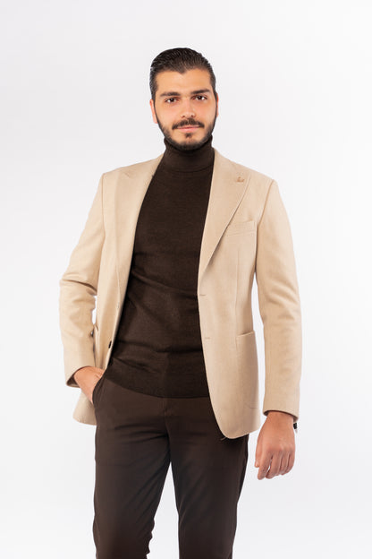 BEIGE WOOL BLAZER