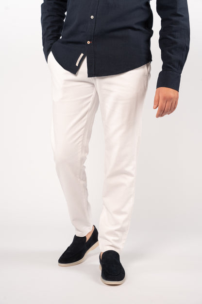WHITE RELAXED TROUSERS