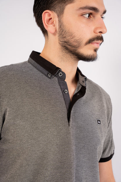 BLACK PIQUET POLO