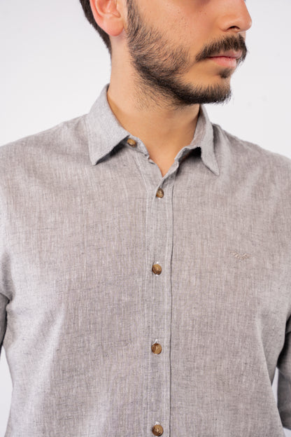 GREY LINEN SHIRT