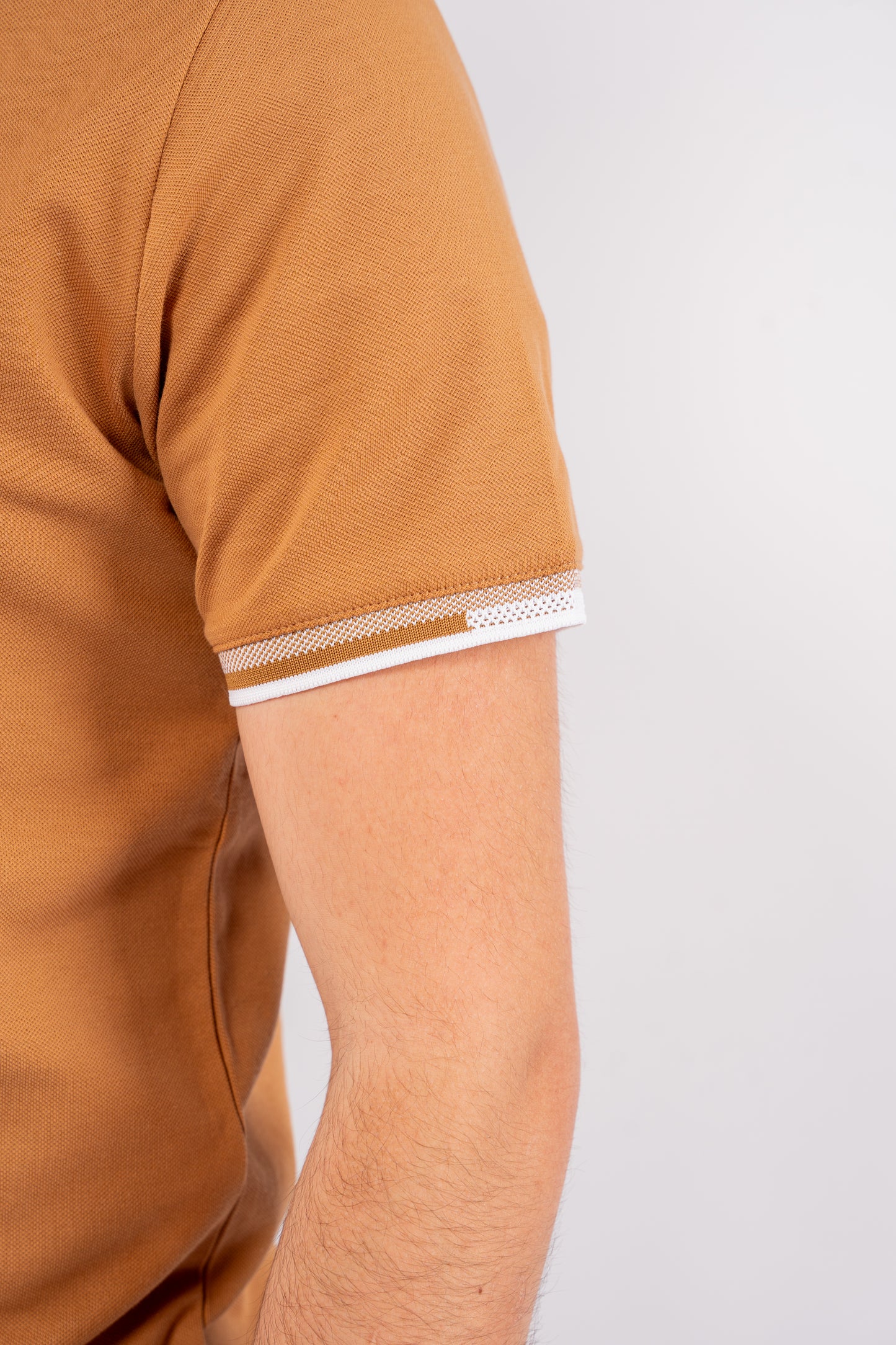 MUSTARD BUTTON COLLAR POLO