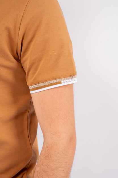 MUSTARD BUTTON COLLAR POLO