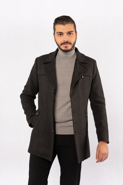 DARK GREY TIMELESS WOOL COAT