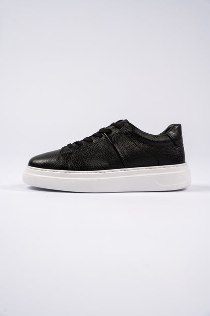 BLACK LEATHER SNEAKER