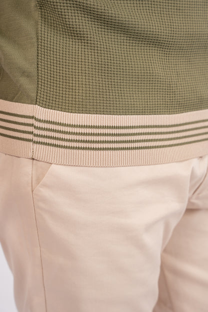 MINT MIXED ZIPPER TRICOT POLO