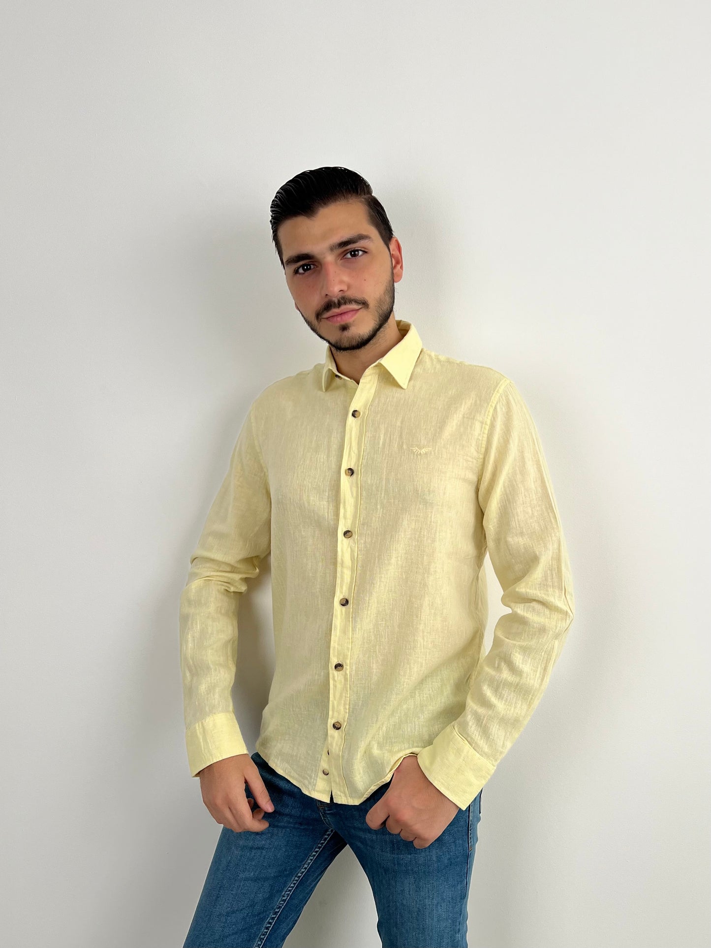 YELLOW LINEN SHIRT