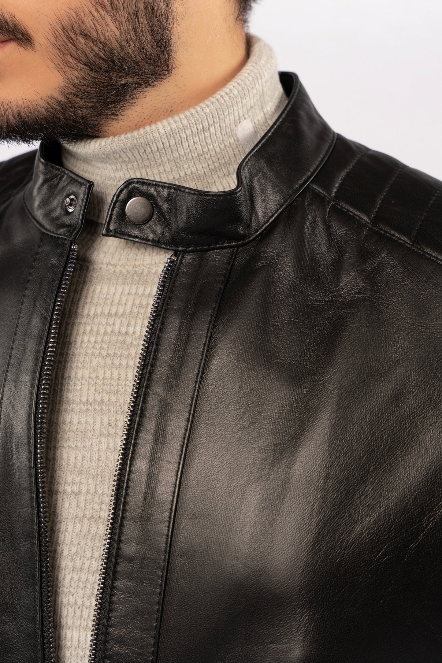 BLACK GENUINE LEATHER JACKET