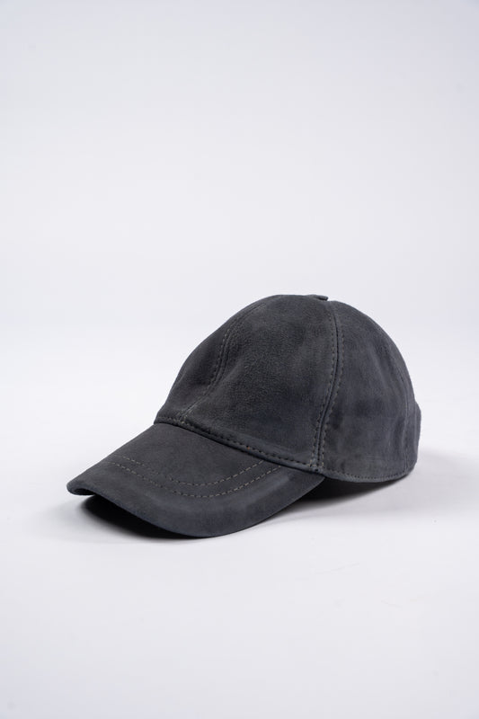 BLUE DENIM SUEDE CAP
