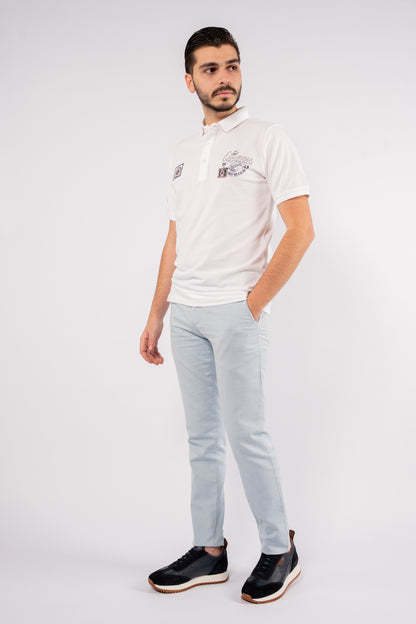 WHITE RETRO POLO